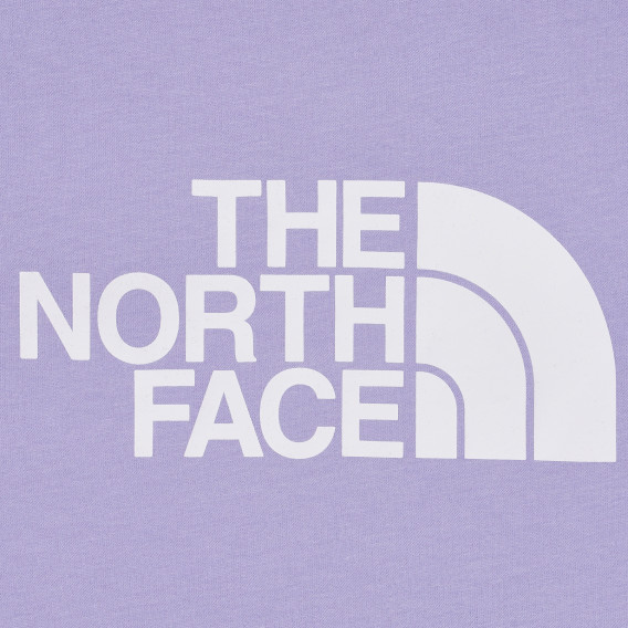 Памучна тениска с логото на бранда, лилава The North Face 243592 3