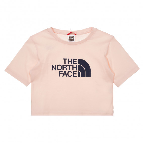 Памучна тениска с логото на бранда, розова The North Face 243593 