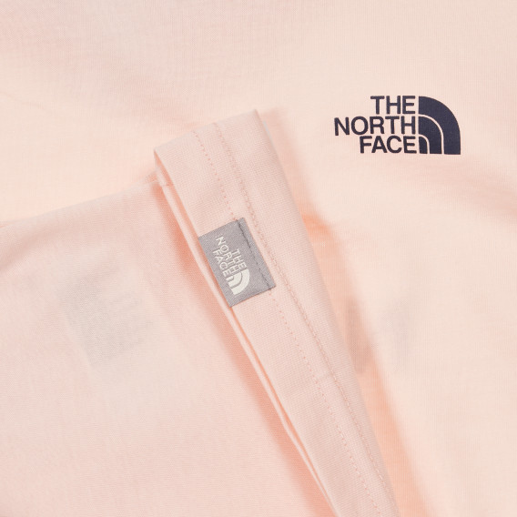 Памучна тениска с логото на бранда, розова The North Face 243596 3