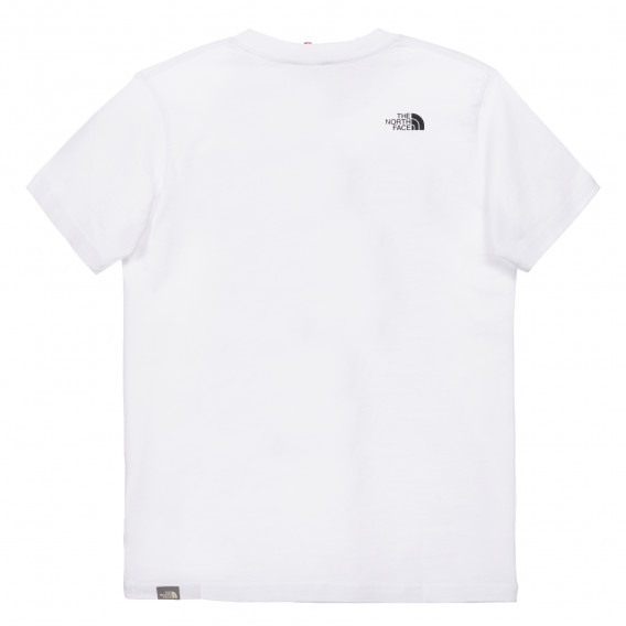 Памучна тениска с щампа на планинари, бяла The North Face 243599 4