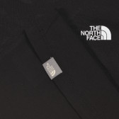 Памучна тениска с щампа на планинари, черна The North Face 243603 2