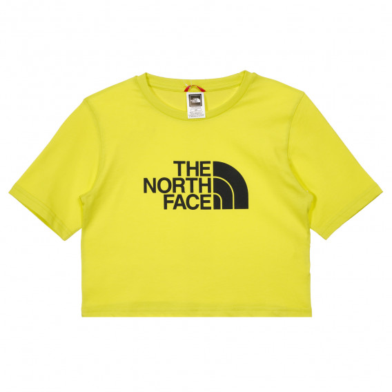 Памучна тениска с логото на бранда, зелена The North Face 243609 