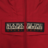 Пролетно яке с качулка и логото на бранда, червено Napapijri 243649 2