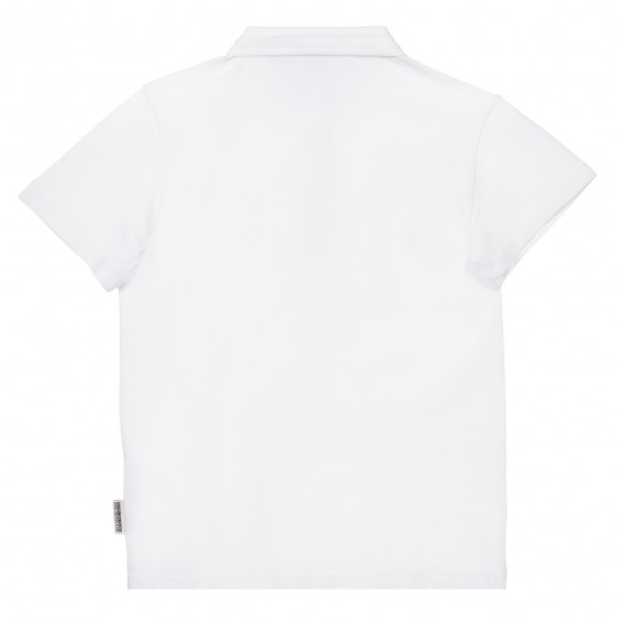 Памучна тениска с яка, бяла Napapijri 243674 3
