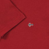 Памучна тениска с малка апликация, червена Napapijri 243681 2