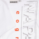 Памучна тениска с надпис на бранда, бяла Napapijri 243689 2