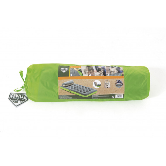 Единичен надуваем дюшек Roll & Relax Airbed Twin, 188 х 99 х 22 см, зелен Bestway 243732 5