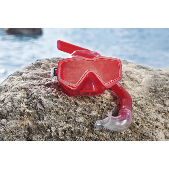 Маска и шнорхел за гмуркане Hydro-Swim Aqua Prime, 46 х 18 х 10 см, червена Bestway 243765 