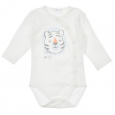 Памучно боди с тигър за бебе, бяло Pinokio 243882 2