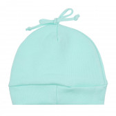 Памучна шапка с панделка за бебе в ментов цвят Pinokio 243977 5