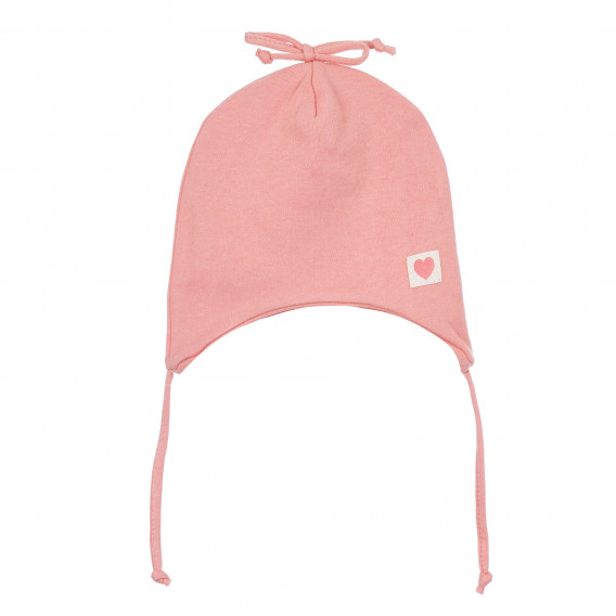 Памучна шапка с панделка за бебе, розовa Pinokio 243978 2