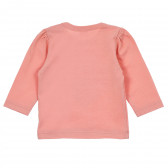 Памучна блуза с буфан ръкави за бебе, розова Pinokio 244004 5