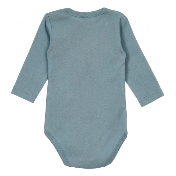 Памучно боди с дълъг ръкав за бебе, синьо Pinokio 244023 5