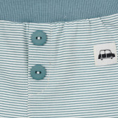 Памучни панталони за бебе в бяло и синьо райе Pinokio 244052 3