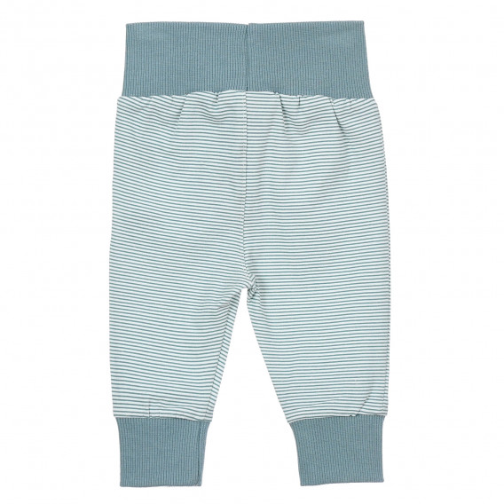 Памучни панталони за бебе в бяло и синьо райе Pinokio 244054 5