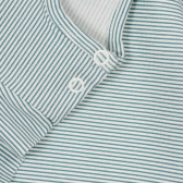 Памучна блуза с дълъг ръкав за бебе в бяло и синьо райе Pinokio 244089 4