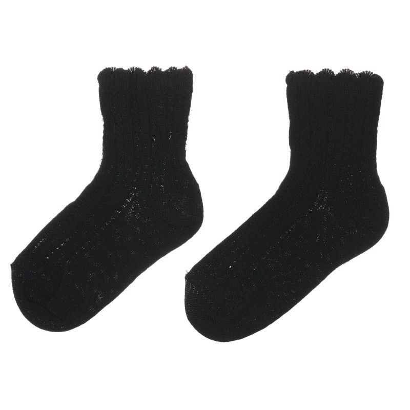 Чорапи с дантела за момиче черни  244374