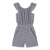 Гащеризон от органичен памук в бяло синьо райе Name it 244420 