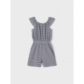 Гащеризон от органичен памук в бяло синьо райе Name it 244421 2