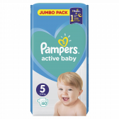 Пелени Active Baby Junior, Jumbo Pack размер 5, 60 бр. Pampers 244510 