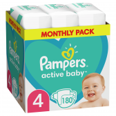 Пелени Active Baby Monthly Pack размер 4, 180 бр. Pampers 244513 2
