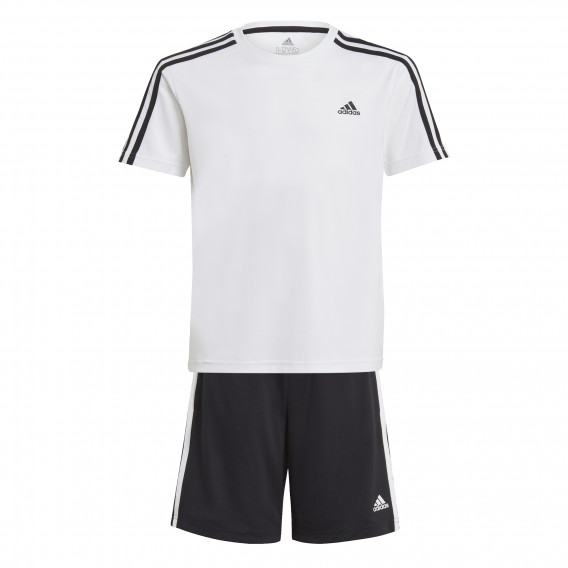 Спортен комплект от две части в бяло и черно Adidas 244538 