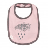 Памучен лигавник за бебе с щампа, розов Chicco 244890 