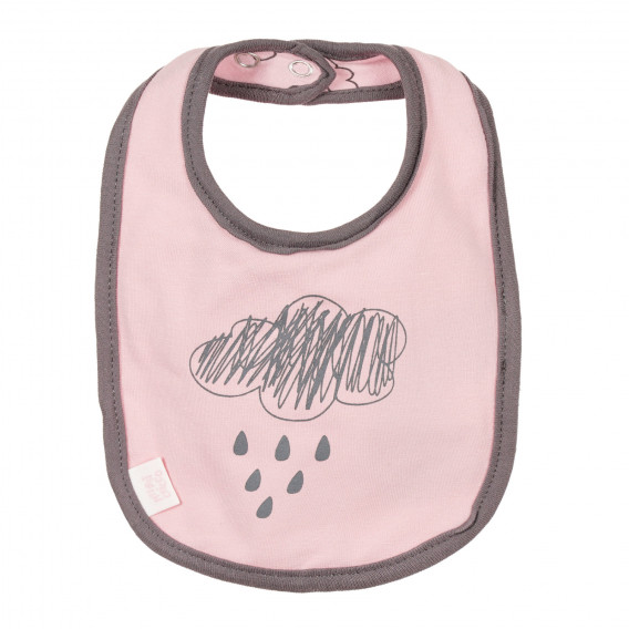 Памучен лигавник за бебе с щампа, розов Chicco 244890 