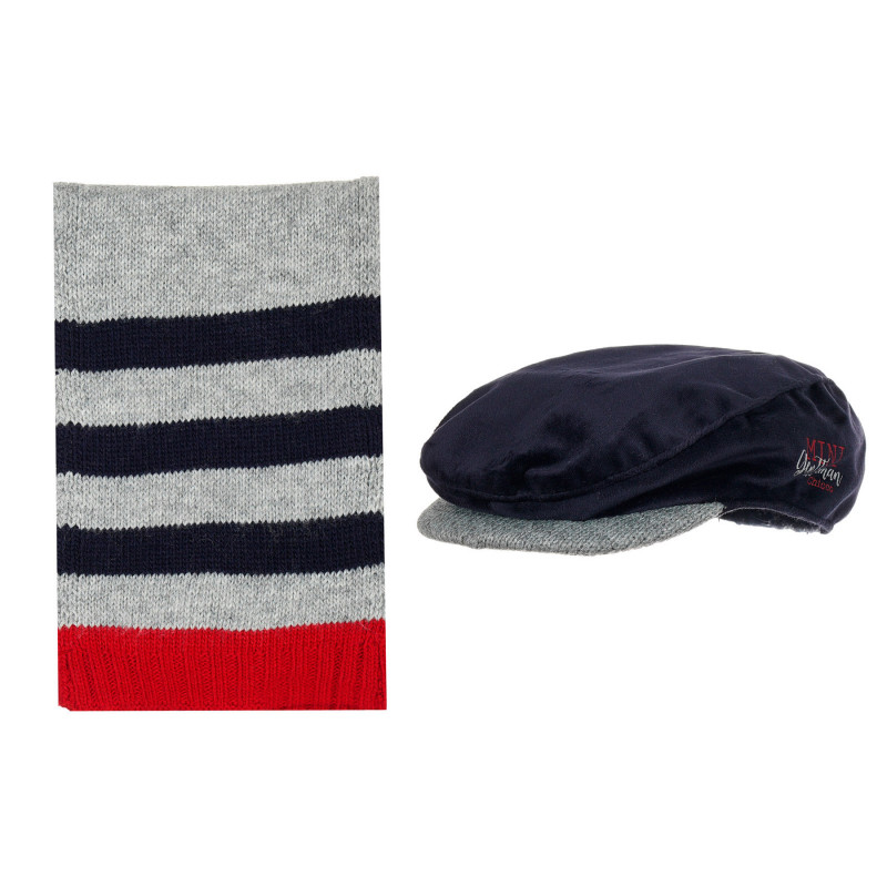 Комплект шал и шапка за бебе, многоцветни  244929