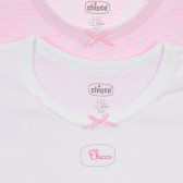 Памучен комплект от два броя тениски в бяло и розово Chicco 244950 2