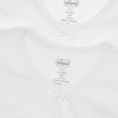 Памучен комплект от два броя тениски с панделка, бели Chicco 244957 4