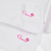 Памучен комплект от два броя тениски с панделка, бели Chicco 244958 5