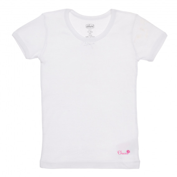 Памучен комплект от два броя тениски с панделка, бели Chicco 244960 3