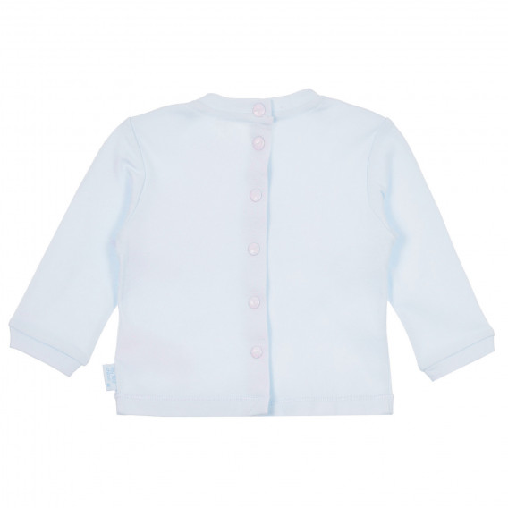 Памучна блуза с дълъг ръкав за бебе, синя Chicco 244969 4