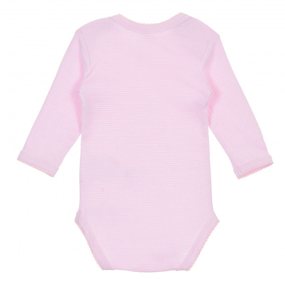 Памучен комплект от два броя бодита за бебе, бяло и розово Chicco 244997 7