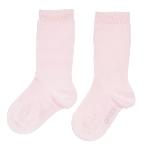 Чорапи с 3/4 дължина и логото на бранда, розови Chicco 245008 