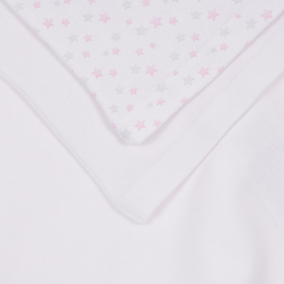 Памучен комплект от два броя тениски, бели Chicco 245037 4