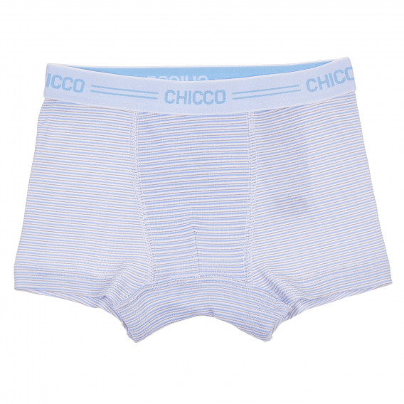 Комплект от два броя памучни боксерки в бяло и синьо Chicco 245048 2