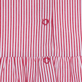 Памучна раирана блуза за бебе, в бяло и червено Chicco 245107 3