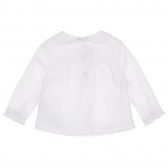 Памучна риза с дълъг ръкав за бебе, бяла Chicco 245114 4