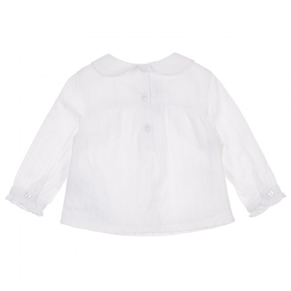 Памучна риза с дълъг ръкав за бебе, бяла Chicco 245114 4