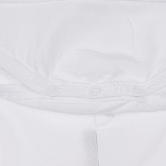 Памучно боди тип риза за бебе, бяла Chicco 245150 3