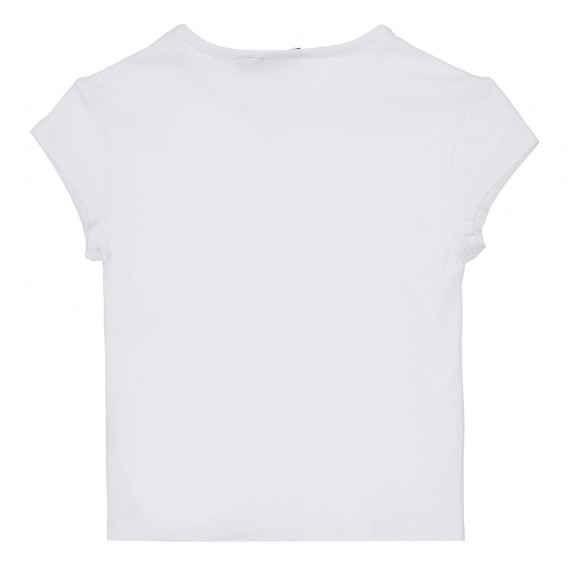 Памучна тениска с релефен надпис, бяла Chicco 245163 4