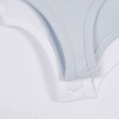Памучен комплект от два броя потници в бяло и синьо Chicco 245166 3