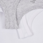 Памучен комплект от два броя потници в бяло и сиво Chicco 245181 3