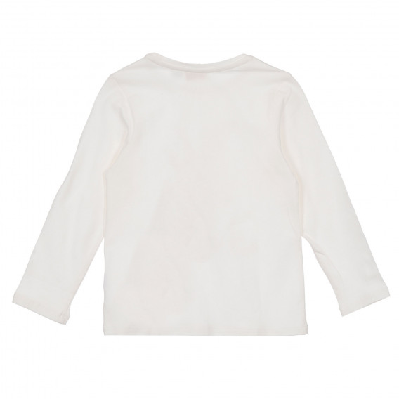 Памучна блуза със зайче Choose Happy, бяла Chicco 245200 4