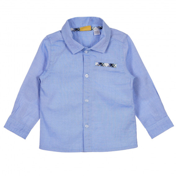 Памучна риза за бебе, синя Chicco 245205 