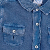 Памучна дънкова риза за бебе, синя Chicco 245218 2