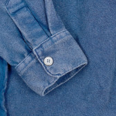 Памучна дънкова риза за бебе, синя Chicco 245219 3