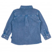 Памучна дънкова риза за бебе, синя Chicco 245220 4